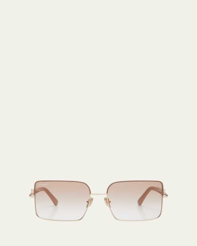 Gancio Square Mixed-Media Sunglasses
